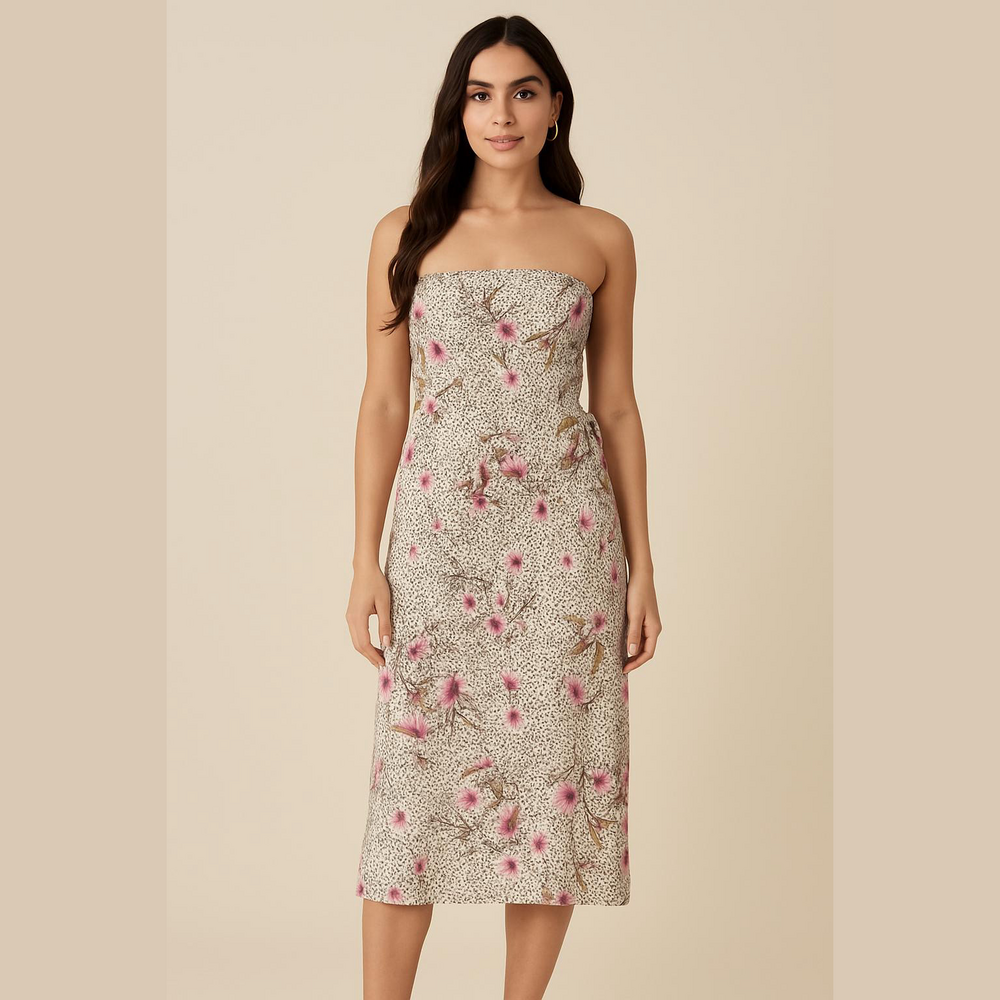 White House Black Market Pink Floral Maxi Dress/Skirt